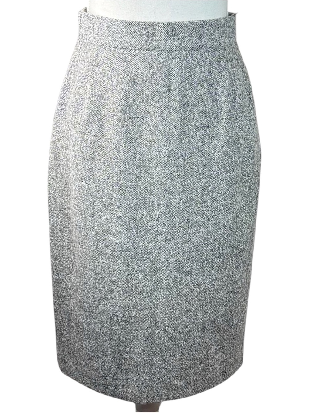 Escada Cashmere Wool Pencil Skirt Size 36 Gray Lined Made Germany Designer